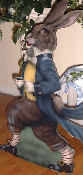 Rabbit With Tea Cup  - Boarkwalk Originals Rabbit Dummy Board