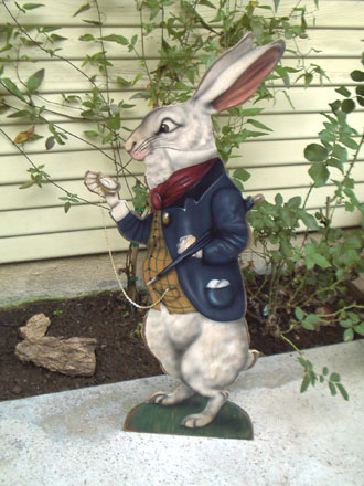 Rabbit With Watch - Boardwalk Originals Rabbit Decoration & Display