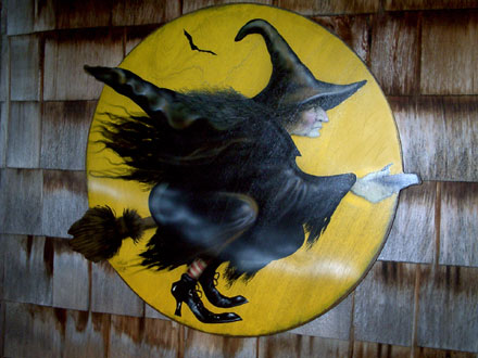 Witch In Moon - Boardwalk Originals Halloween Decoration & Display
